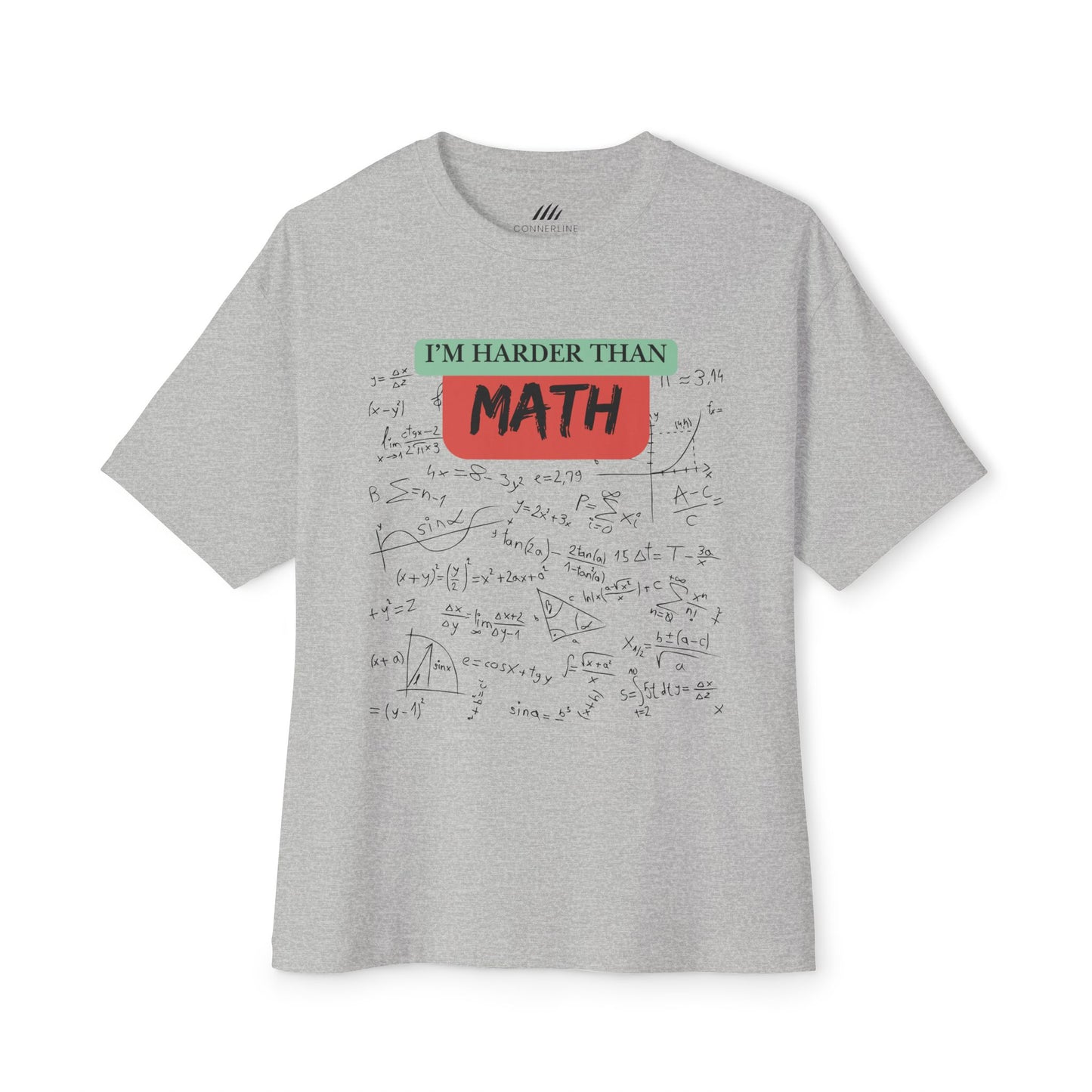 Humorous Math Tee, Unisex Oversized Boxy Tee, Casual Wear