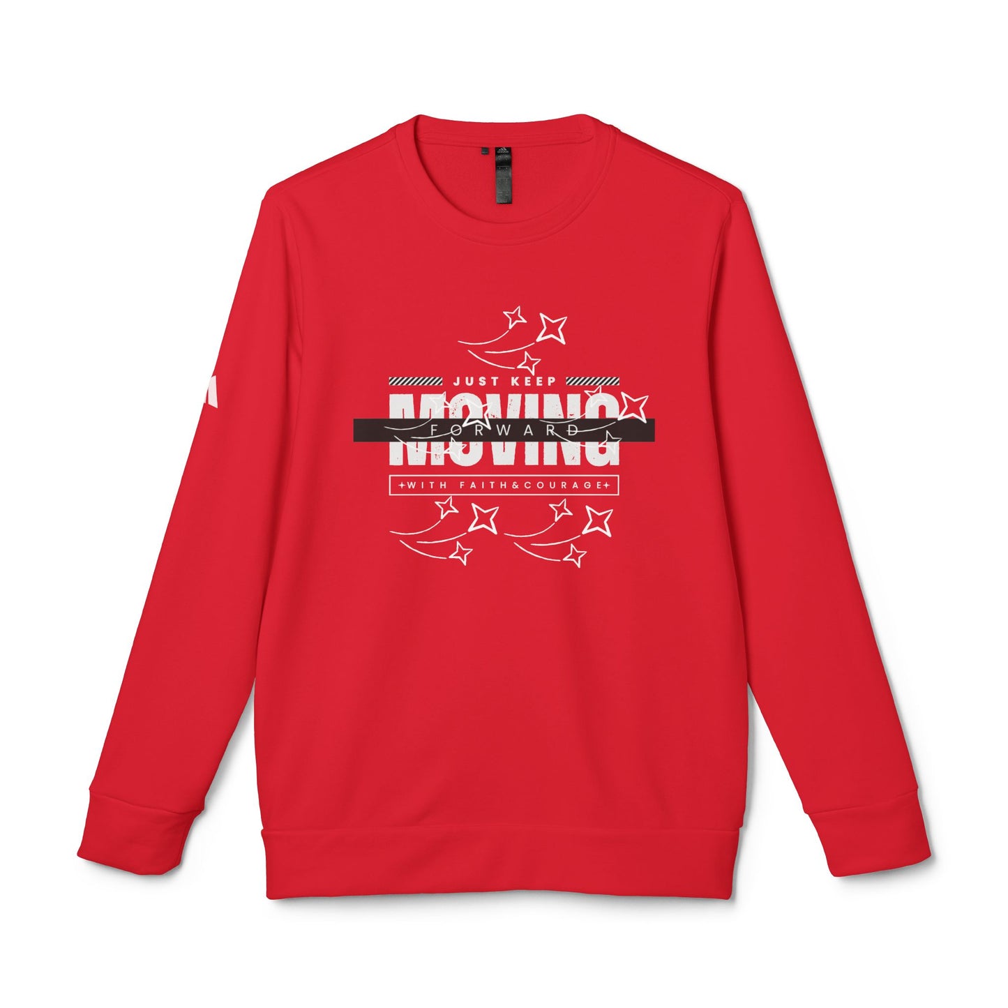 Fleece Sweatshirt with 'Just keep moving' design - Unisex