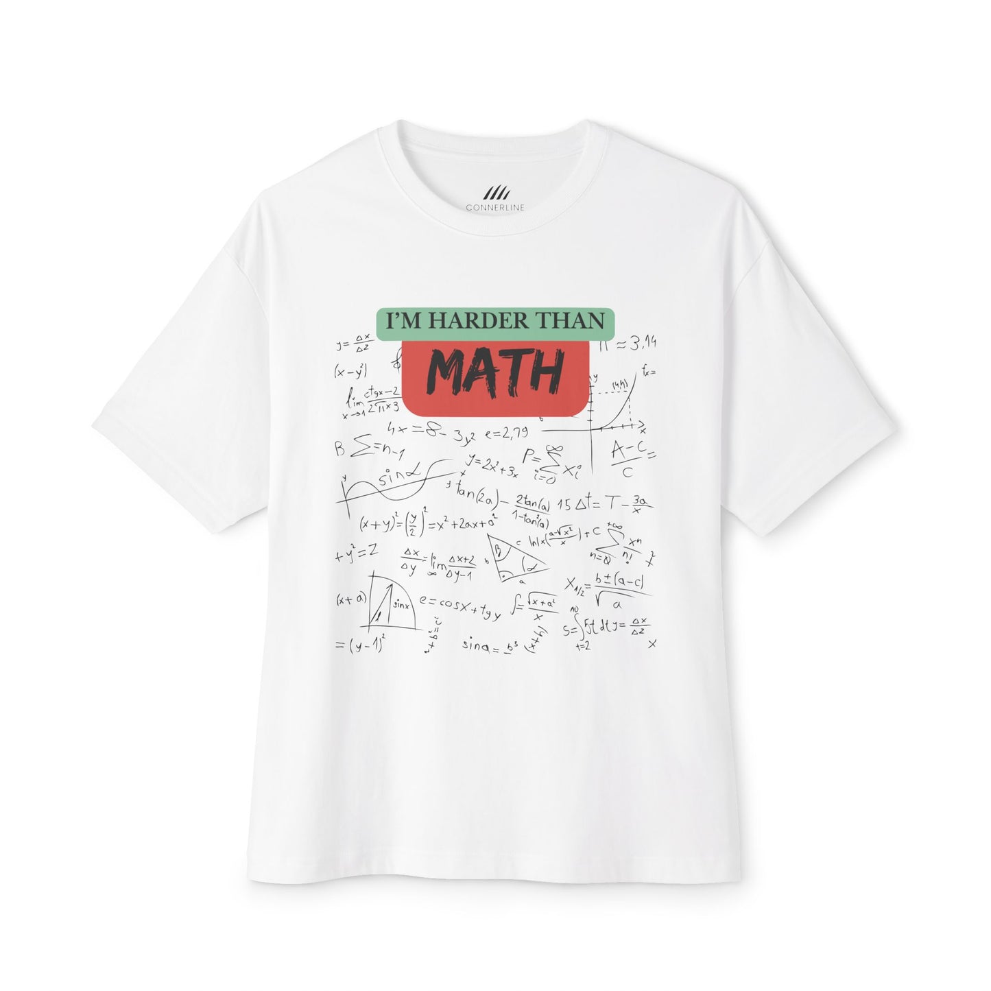 Humorous Math Tee, Unisex Oversized Boxy Tee, Casual Wear
