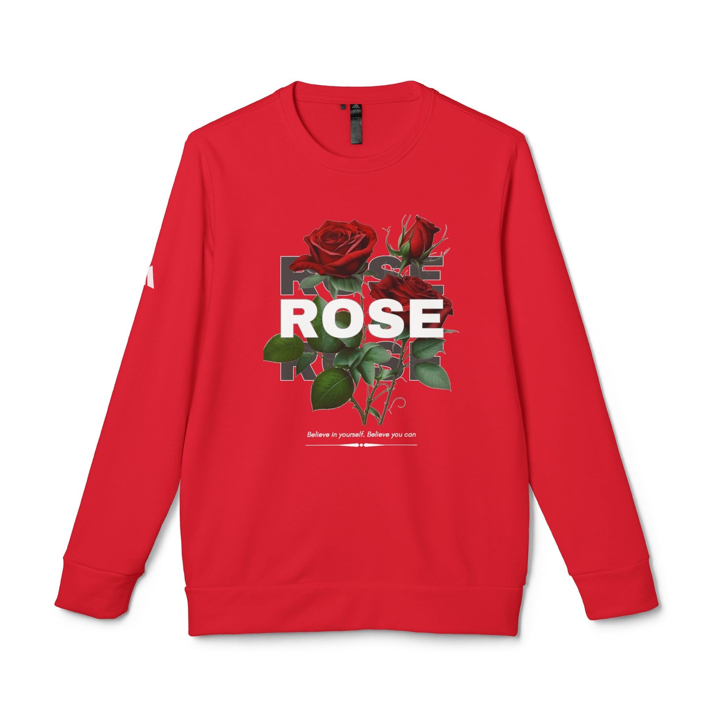Rose Design Unisex Fleece Crewneck Sweatshirt - Inspire and Believe