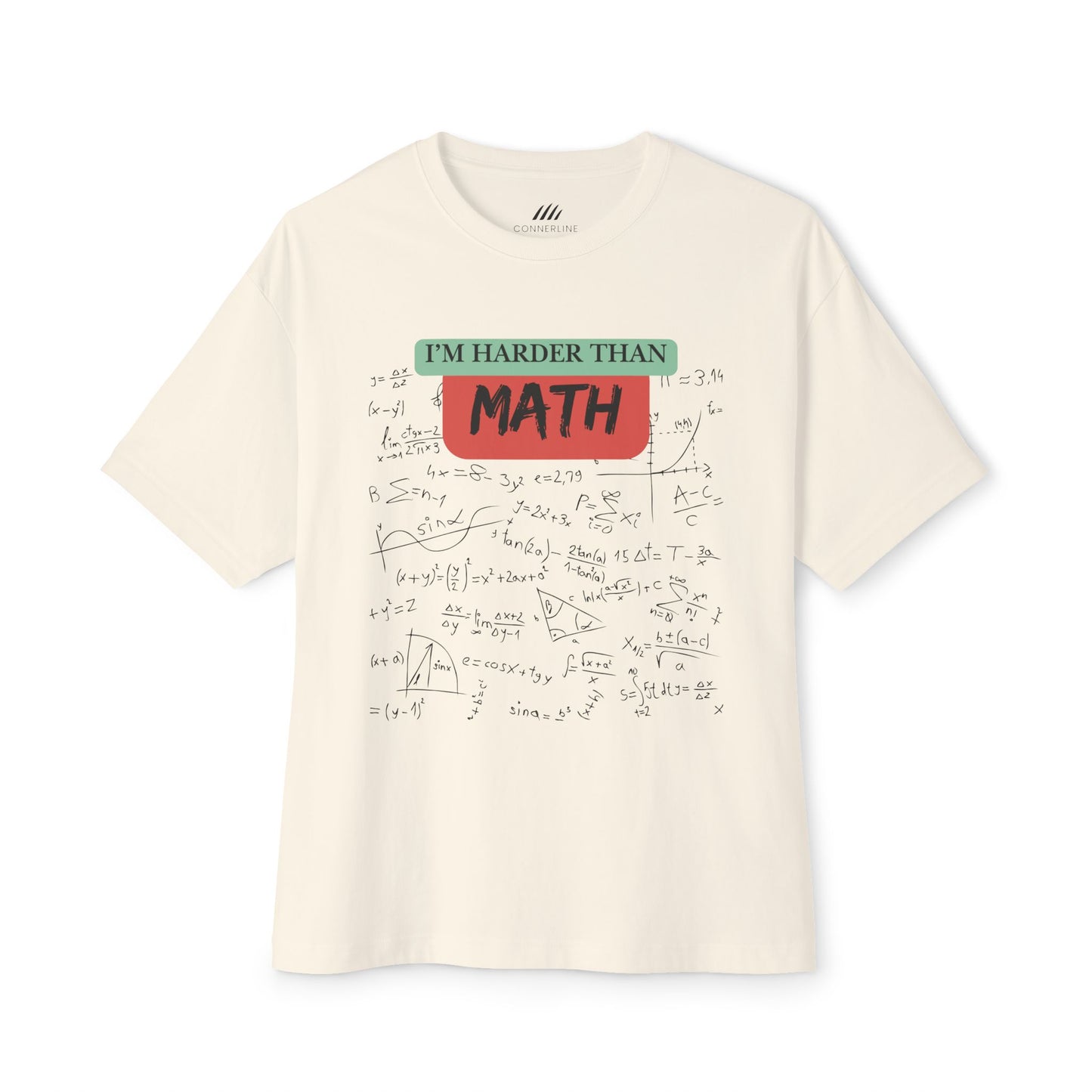 Humorous Math Tee, Unisex Oversized Boxy Tee, Casual Wear