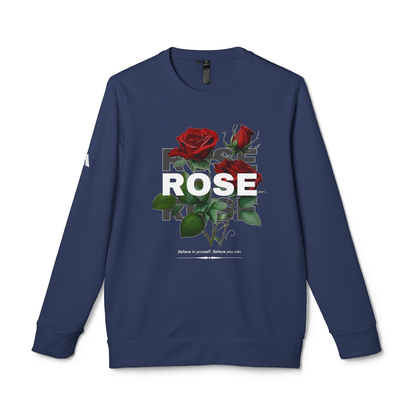 Rose Design Unisex Fleece Crewneck Sweatshirt - Inspire and Believe