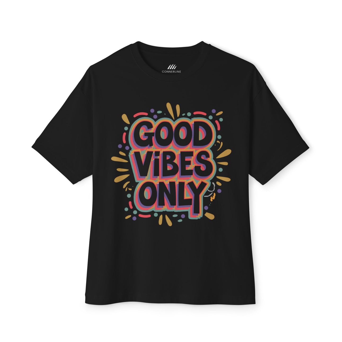 Good Vibes Only Unisex Oversized Boxy Tee, Relaxed T-Shirt, Chill Style, Perfect Gift, Summer Vibes, Festival Wear