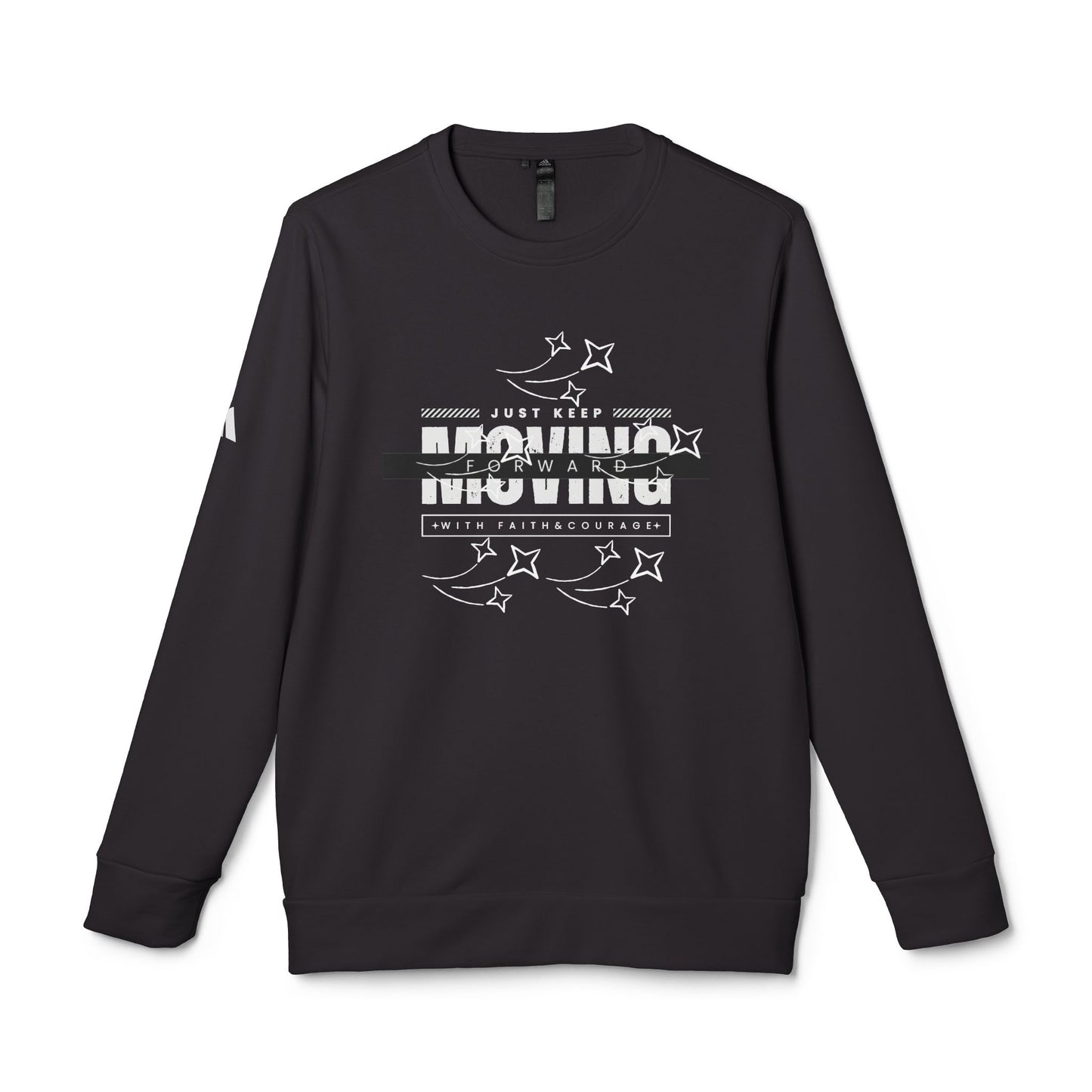 Fleece Sweatshirt with 'Just keep moving' design - Unisex