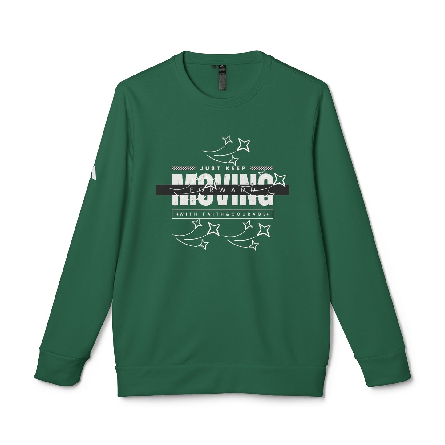 Fleece Sweatshirt with 'Just keep moving' design - Unisex