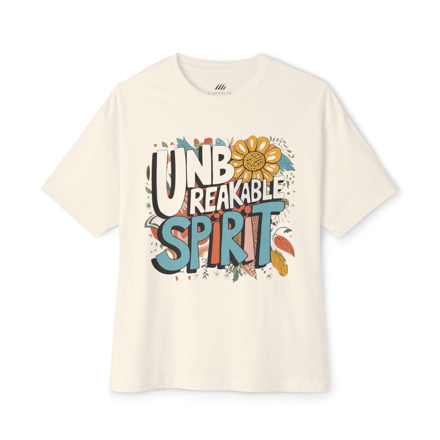 Unisex Oversized Boxy Tee with 'Unbreakable Spirit'