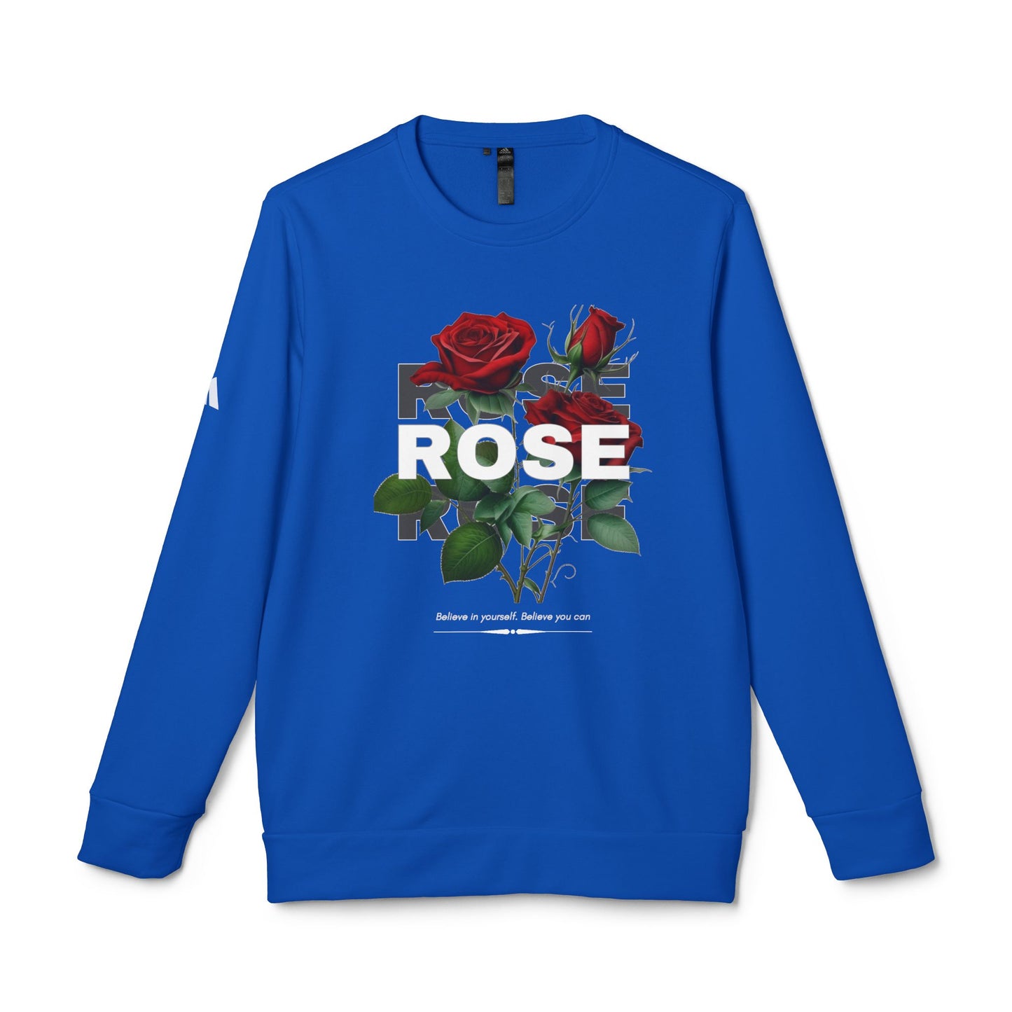 Rose Design Unisex Fleece Crewneck Sweatshirt - Inspire and Believe