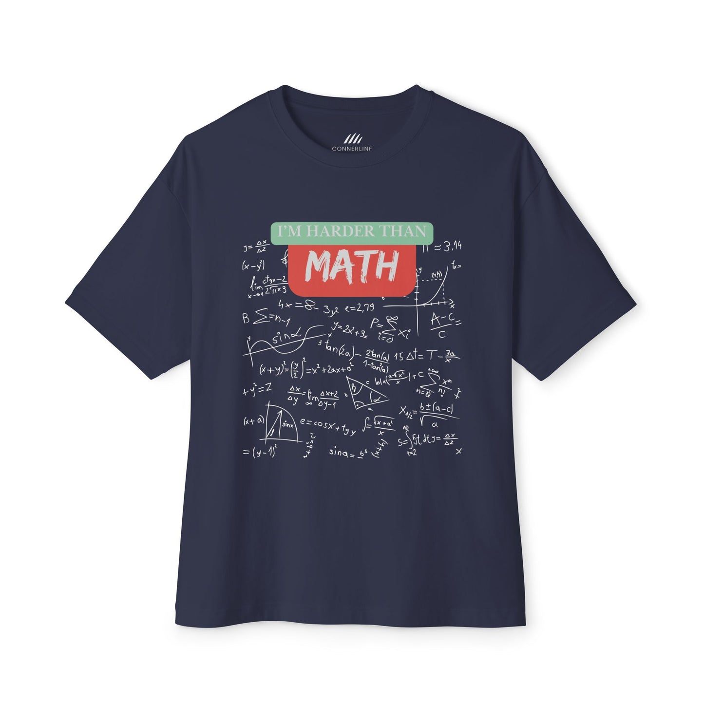 Humorous Math Tee, Unisex Oversized Boxy Tee, Casual Wear