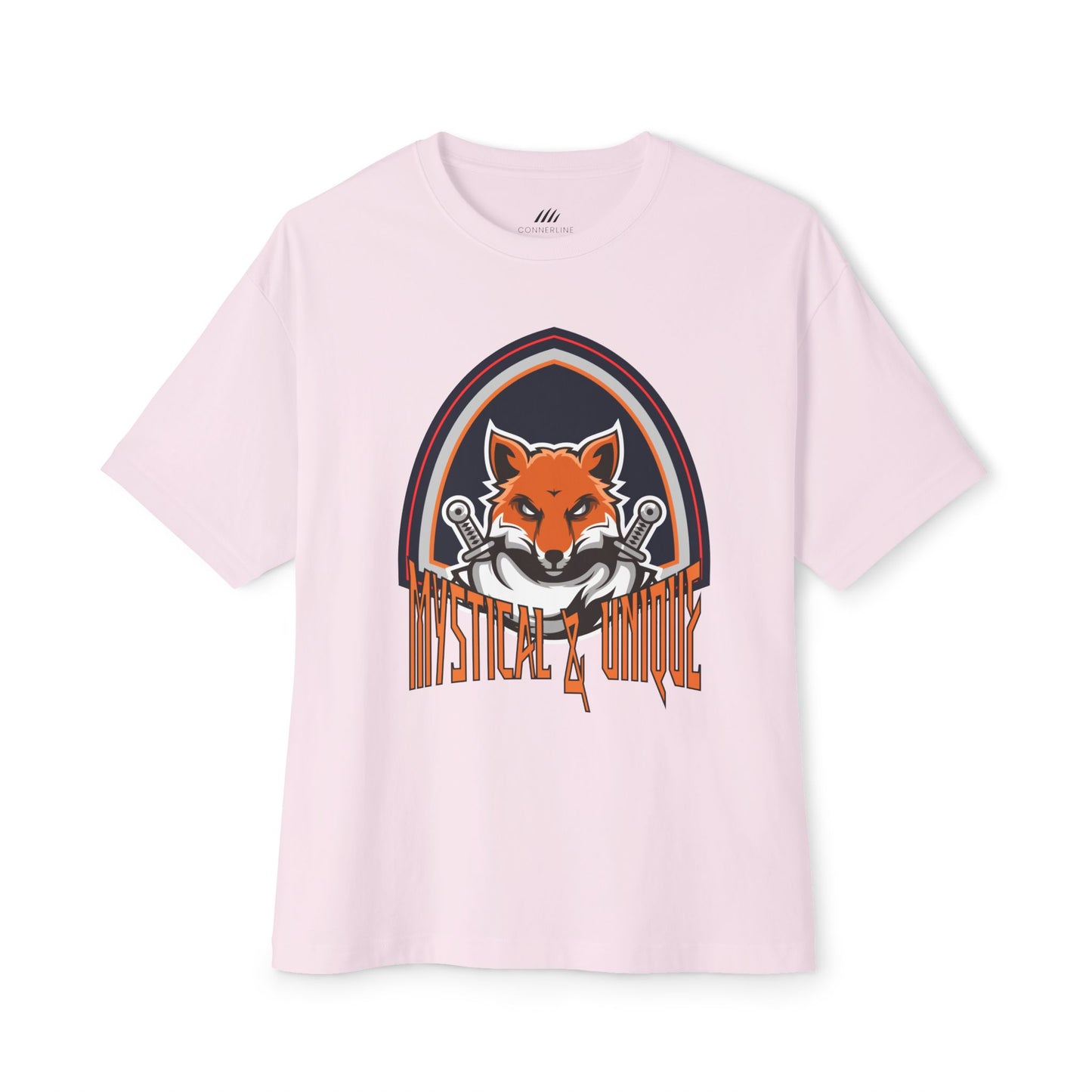 Mystical Fox Unisex Oversized Boxy Tee, Comfortable Graphic Tee, Unique Casual Wear