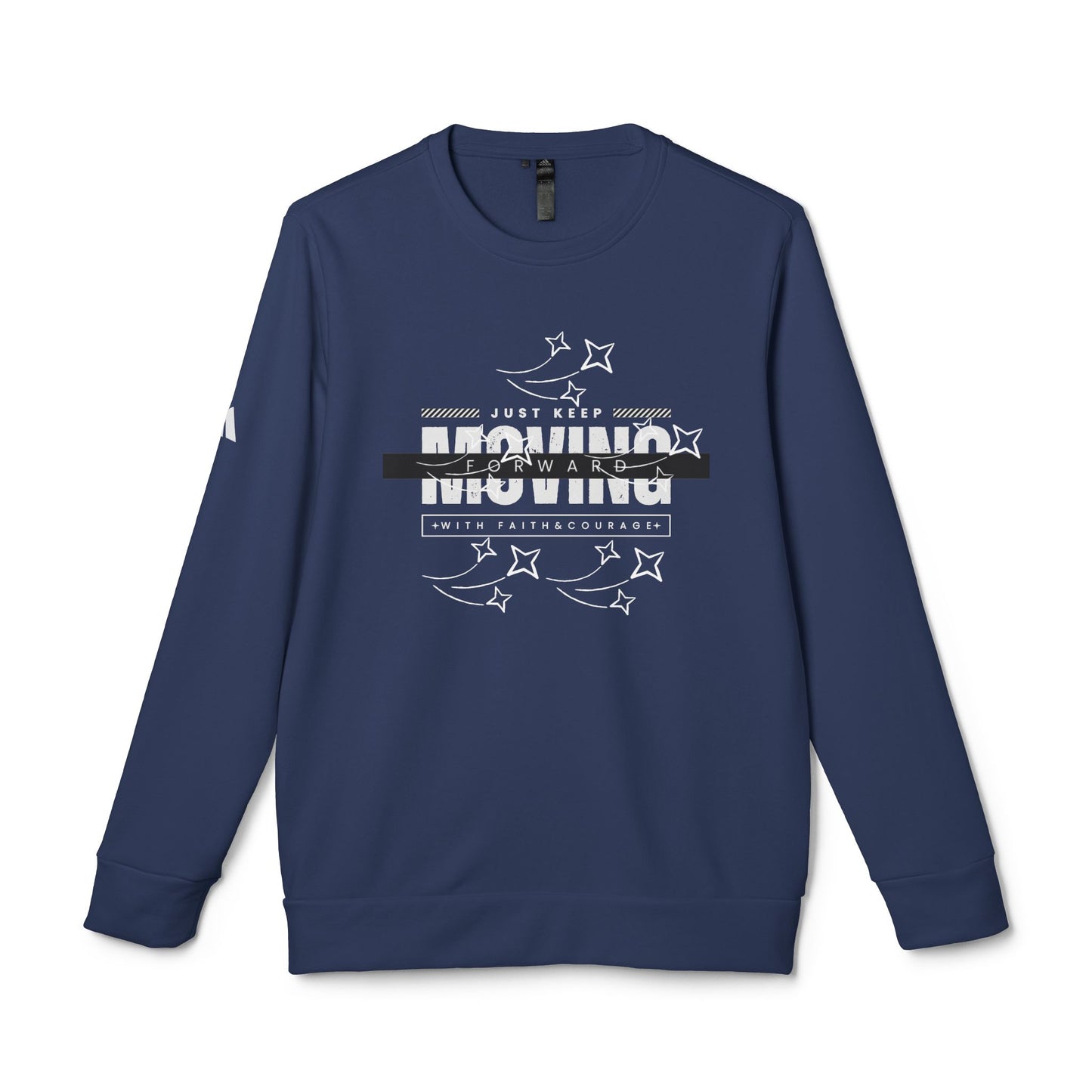 Fleece Sweatshirt with 'Just keep moving' design - Unisex