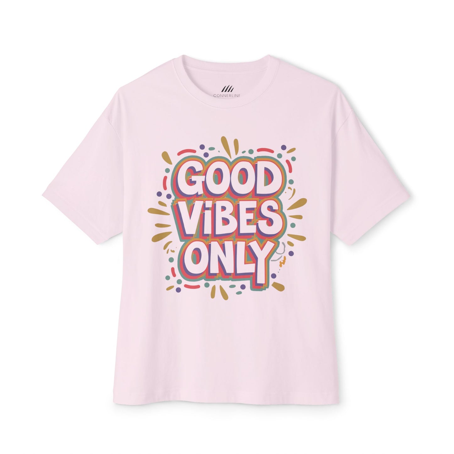 Good Vibes Only Unisex Oversized Boxy Tee, Relaxed T-Shirt, Chill Style, Perfect Gift, Summer Vibes, Festival Wear