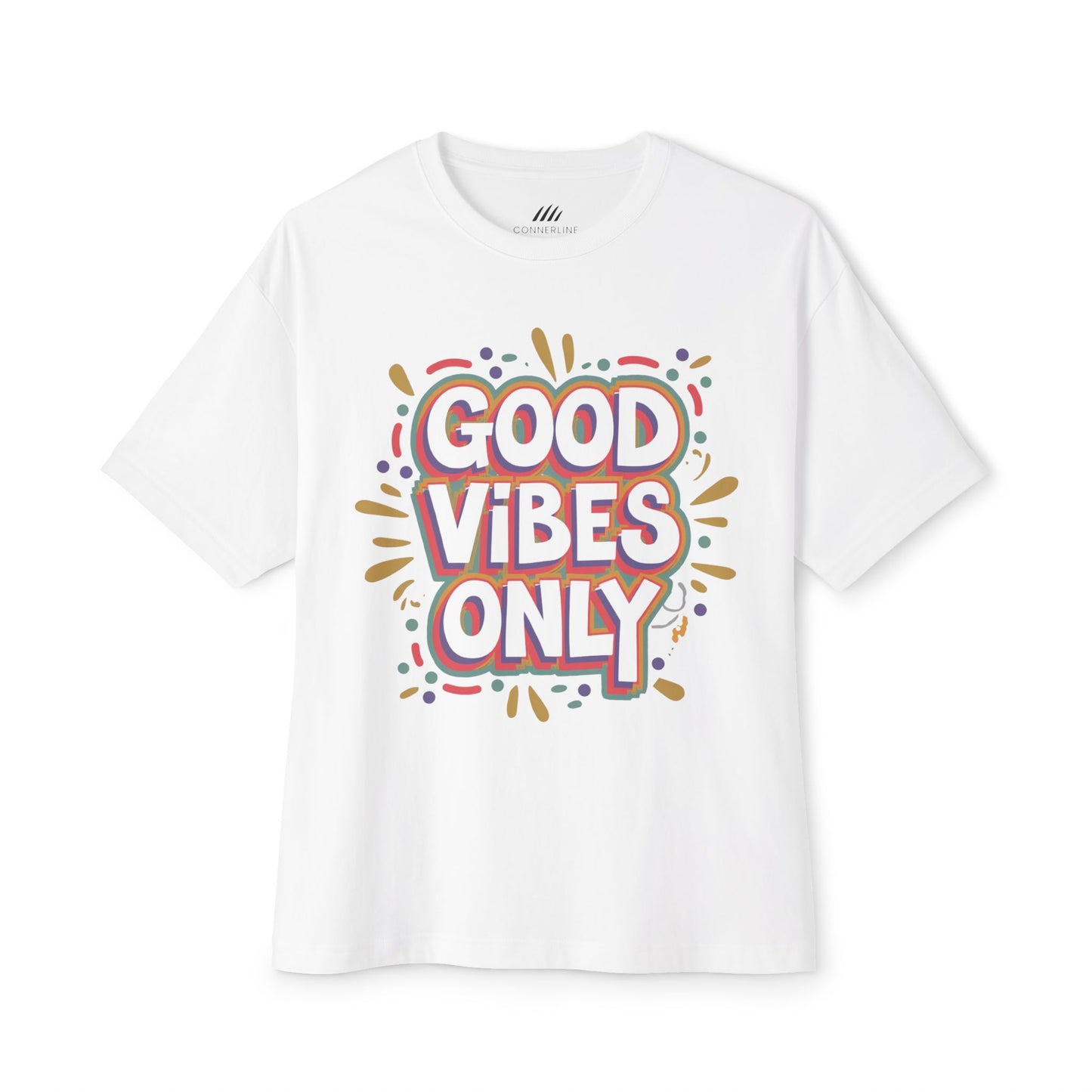 Good Vibes Only Unisex Oversized Boxy Tee, Relaxed T-Shirt, Chill Style, Perfect Gift, Summer Vibes, Festival Wear