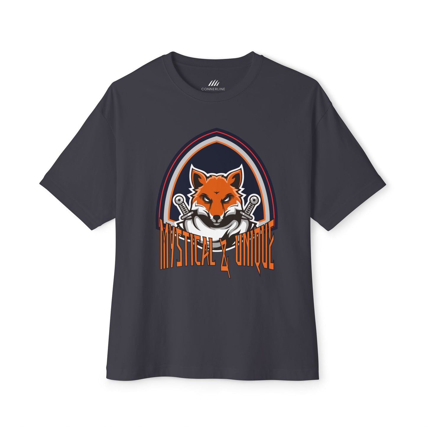 Mystical Fox Unisex Oversized Boxy Tee, Comfortable Graphic Tee, Unique Casual Wear