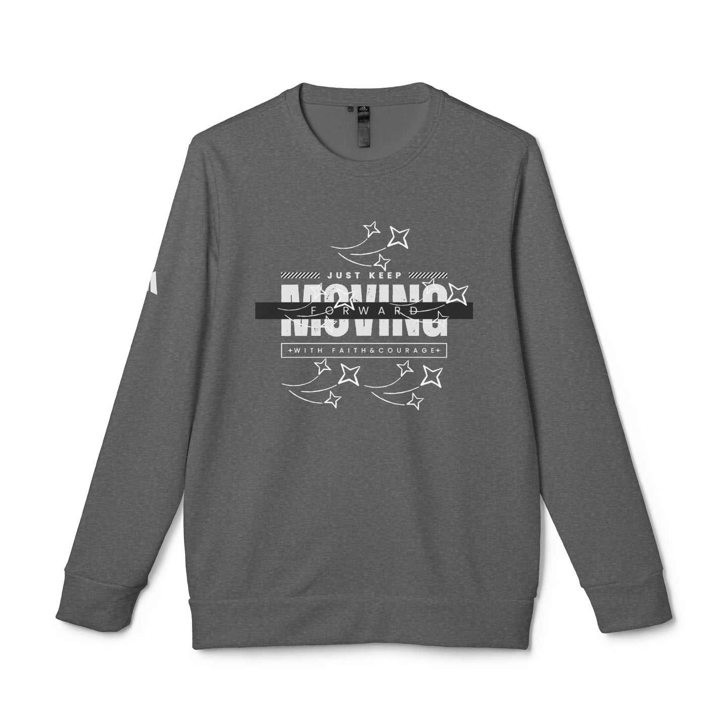 Fleece Sweatshirt with 'Just keep moving' design - Unisex
