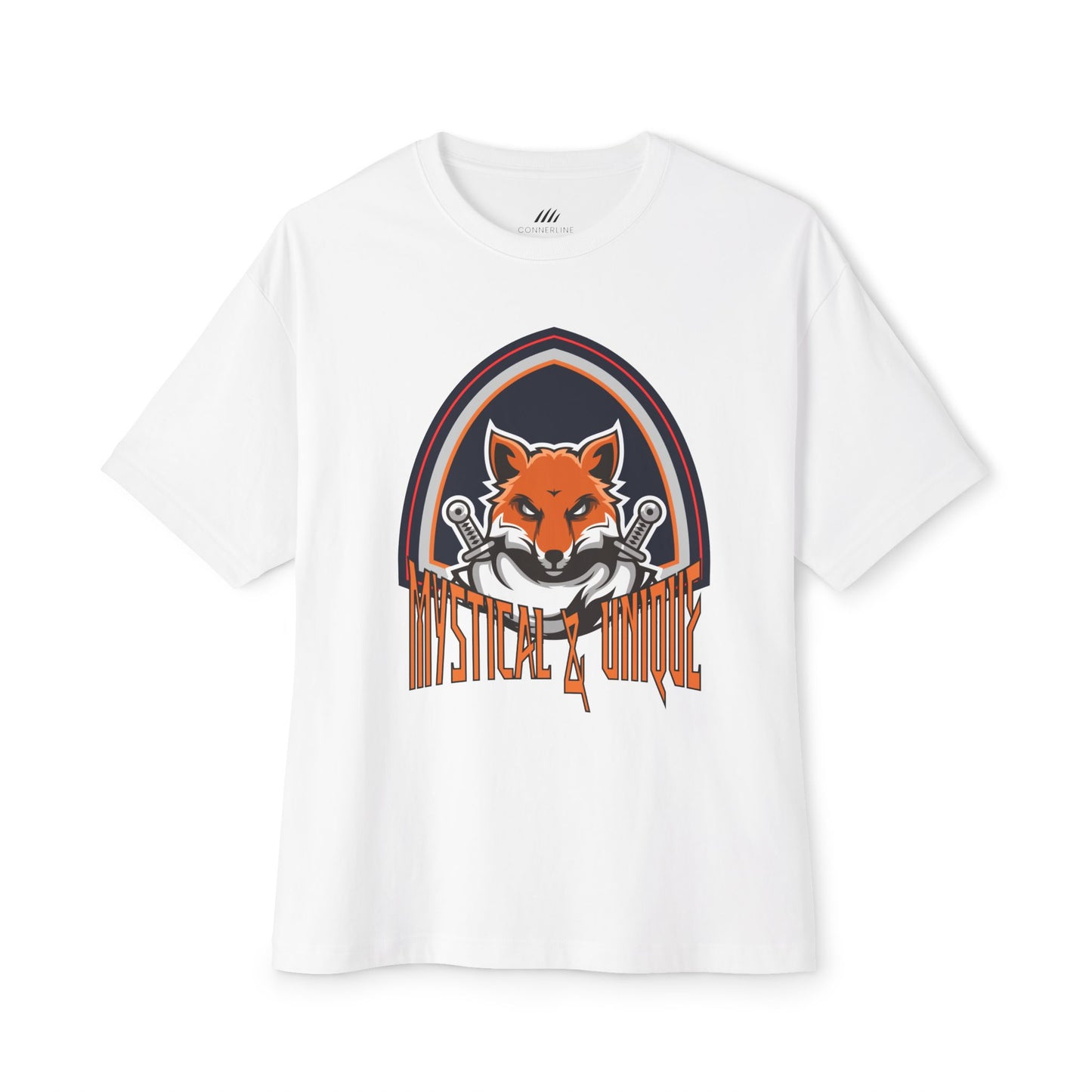 Mystical Fox Unisex Oversized Boxy Tee, Comfortable Graphic Tee, Unique Casual Wear