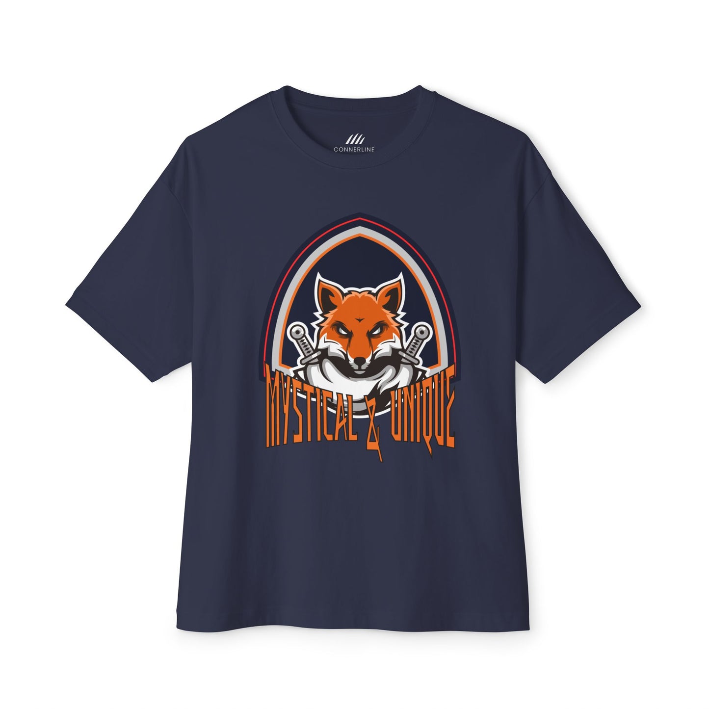 Mystical Fox Unisex Oversized Boxy Tee, Comfortable Graphic Tee, Unique Casual Wear
