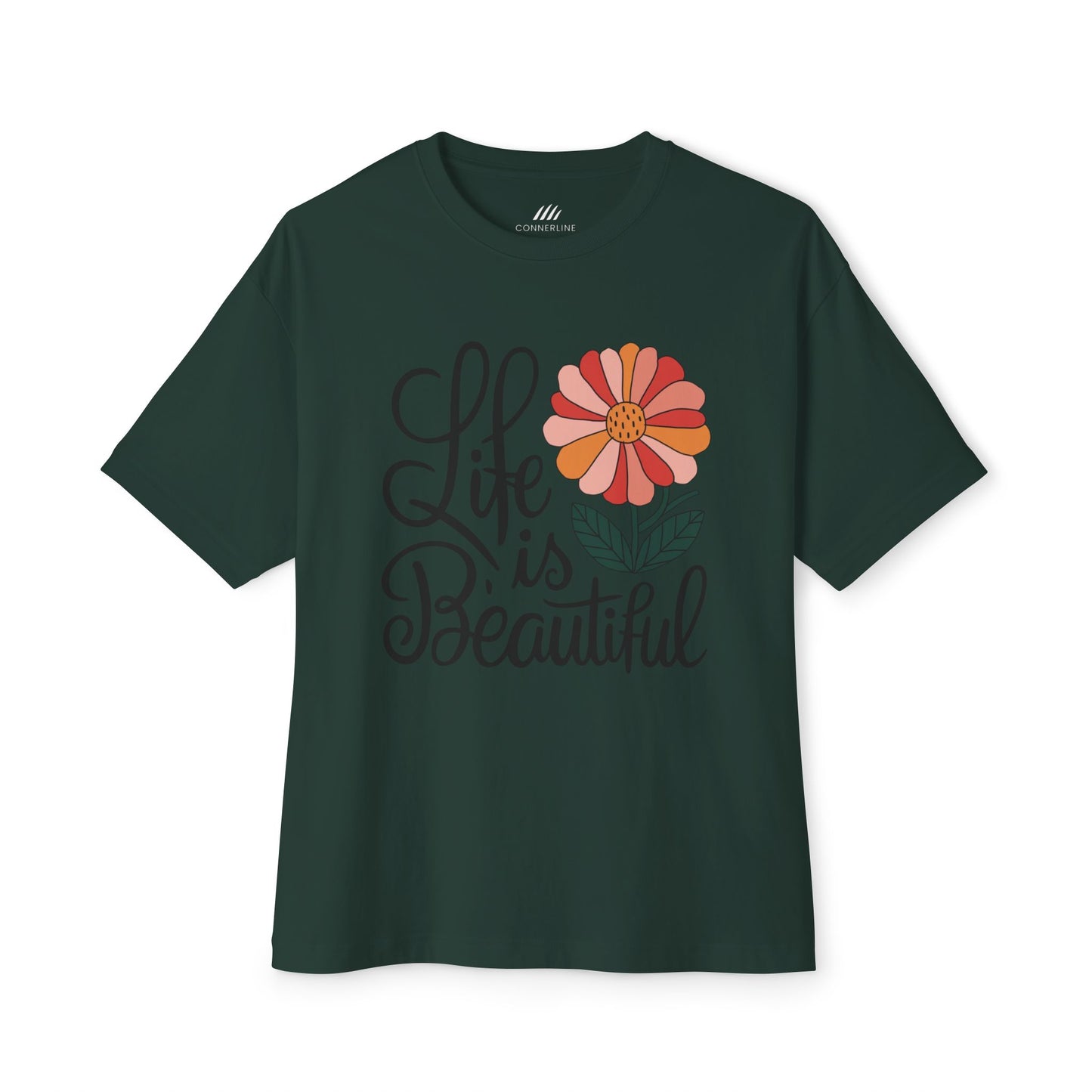 Unisex Flower Tee, Life is Beautiful Shirt