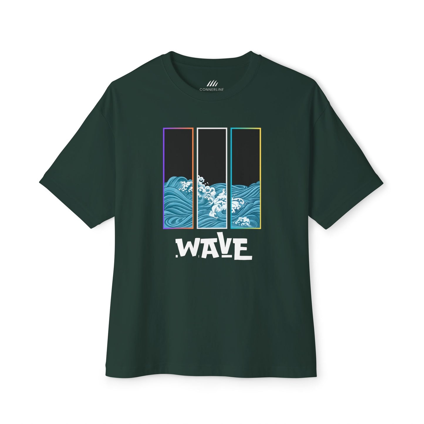 Wave Unisex Oversized Boxy Tee - Coastal Vibe, Beach Lover Gift, Casual Wear