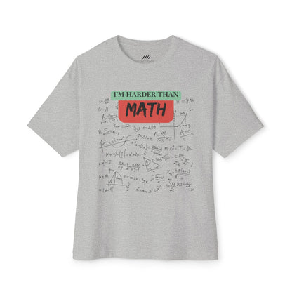 Humorous Math Tee, Unisex Oversized Boxy Tee, Casual Wear