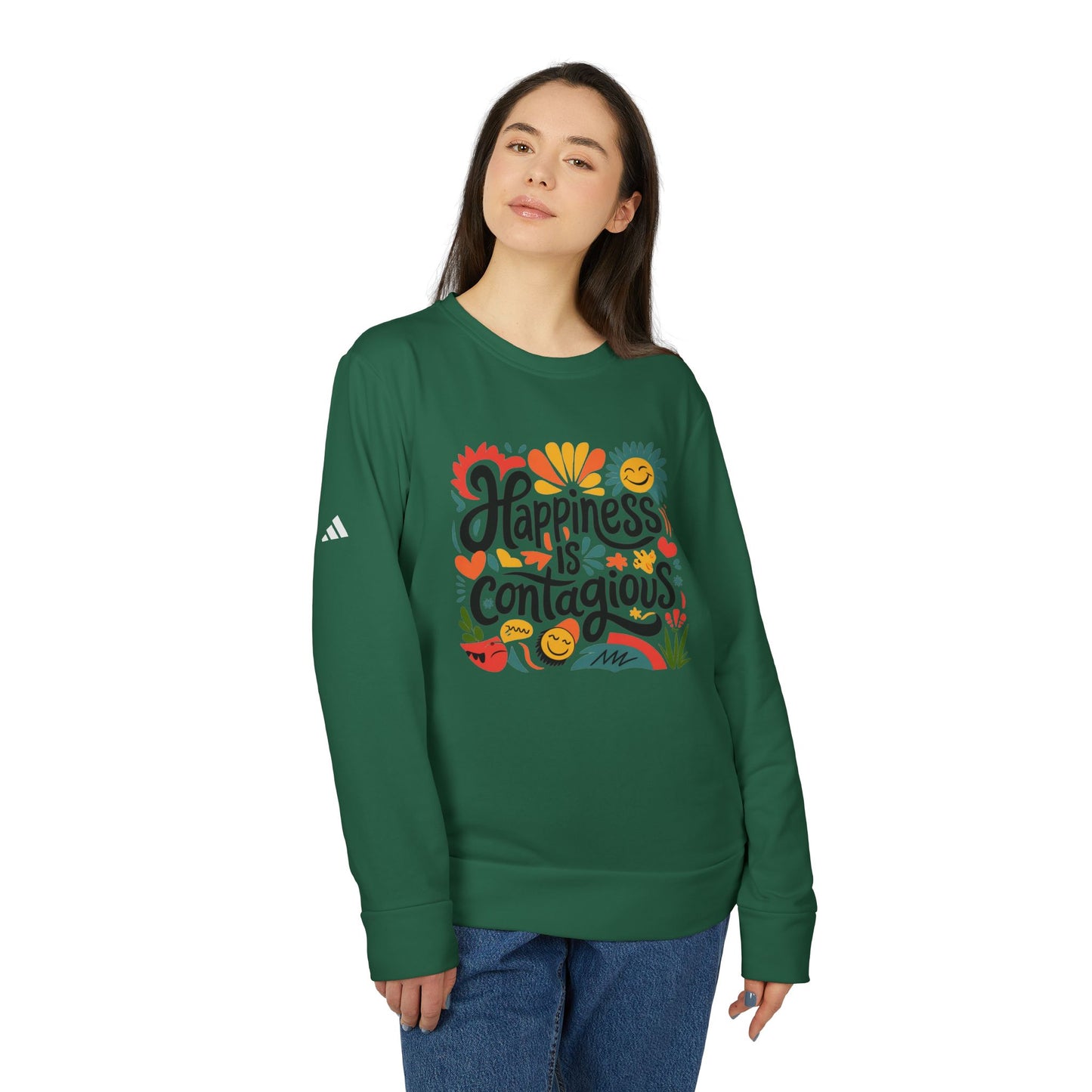 Fleece Sweatshirt - Happiness is Contagious Connerline x adidas