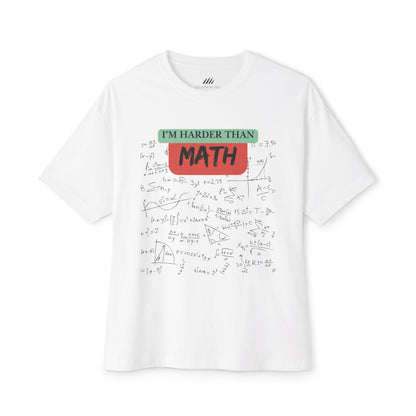 Humorous Math Tee, Unisex Oversized Boxy Tee, Casual Wear