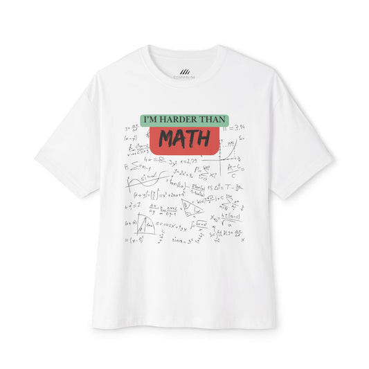 Humorous Math Tee, Unisex Oversized Boxy Tee, Casual Wear