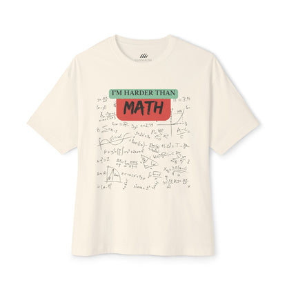 Humorous Math Tee, Unisex Oversized Boxy Tee, Casual Wear