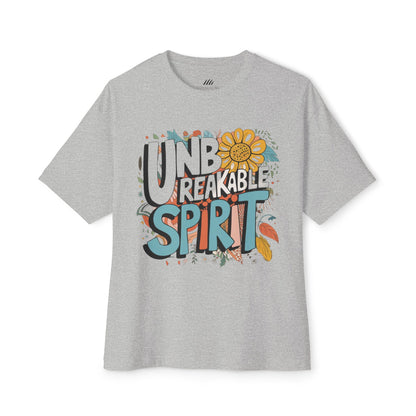 Unisex Oversized Boxy Tee with 'Unbreakable Spirit'