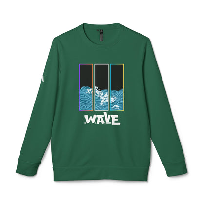 Cozy Wave Graphic Sweatshirt, Unisex Fleece Crewneck, Perfect for Casual Wear, Beach Lovers Gift, Streetwear, Year-Round Comfort
