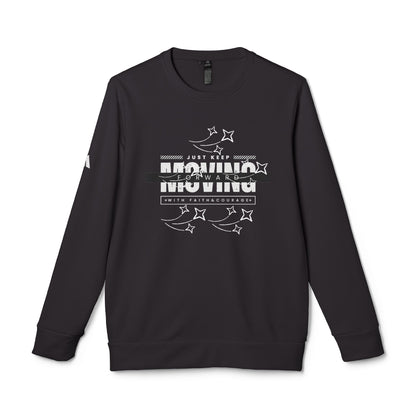 Fleece Sweatshirt with 'Just keep moving' design - Unisex