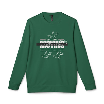 Fleece Sweatshirt with 'Just keep moving' design - Unisex