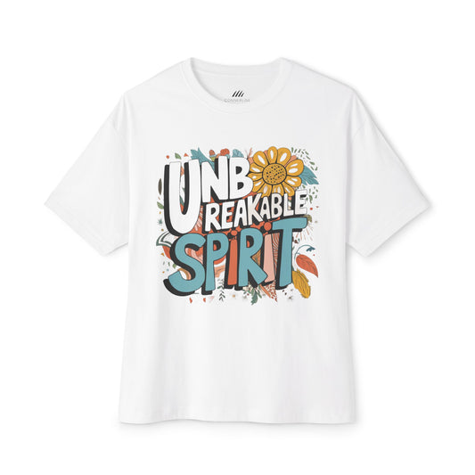 Unisex Oversized Boxy Tee with 'Unbreakable Spirit'