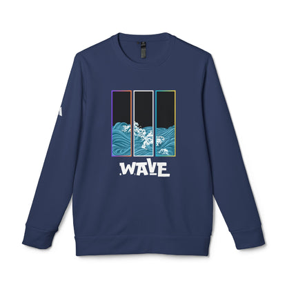 Cozy Wave Graphic Sweatshirt, Unisex Fleece Crewneck, Perfect for Casual Wear, Beach Lovers Gift, Streetwear, Year-Round Comfort