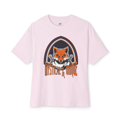 Mystical Fox Unisex Oversized Boxy Tee, Comfortable Graphic Tee, Unique Casual Wear