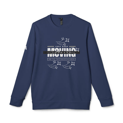 Fleece Sweatshirt with 'Just keep moving' design - Unisex