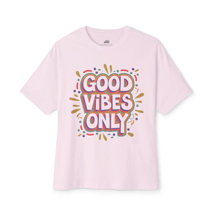 Good Vibes Only Unisex Oversized Boxy Tee, Relaxed T-Shirt, Chill Style, Perfect Gift, Summer Vibes, Festival Wear