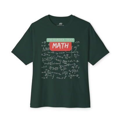 Humorous Math Tee, Unisex Oversized Boxy Tee, Casual Wear