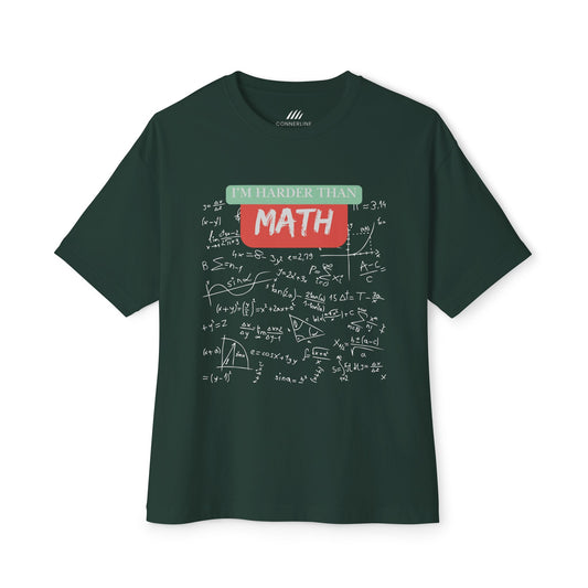 Humorous Math Tee, Unisex Oversized Boxy Tee, Casual Wear
