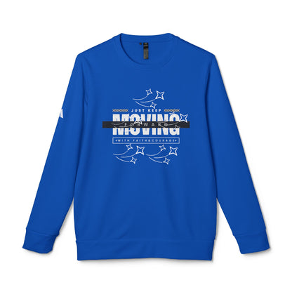 Fleece Sweatshirt with 'Just keep moving' design - Unisex