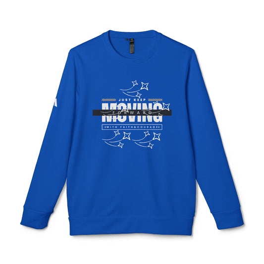 Fleece Sweatshirt with 'Just keep moving' design - Unisex