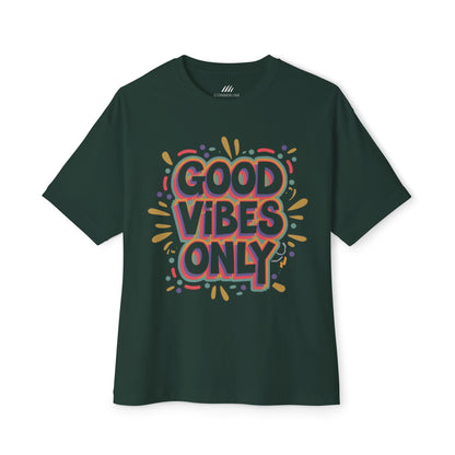 Good Vibes Only Unisex Oversized Boxy Tee, Relaxed T-Shirt, Chill Style, Perfect Gift, Summer Vibes, Festival Wear