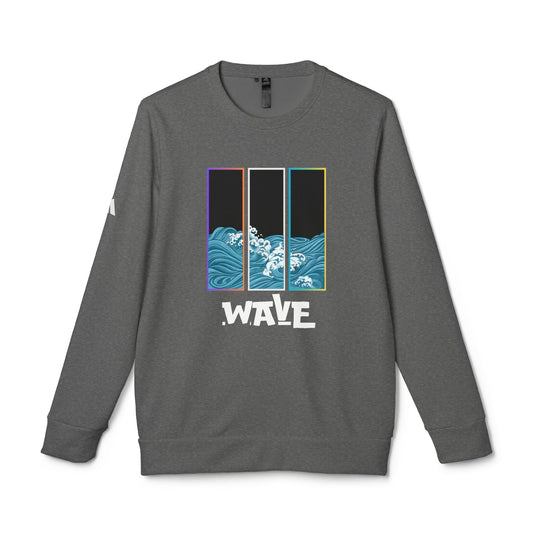 Cozy Wave Graphic Sweatshirt, Unisex Fleece Crewneck, Perfect for Casual Wear, Beach Lovers Gift, Streetwear, Year-Round Comfort