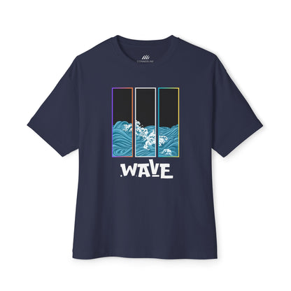 Wave Unisex Oversized Boxy Tee - Coastal Vibe, Beach Lover Gift, Casual Wear