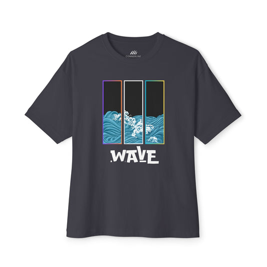 Wave Unisex Oversized Boxy Tee - Coastal Vibe, Beach Lover Gift, Casual Wear